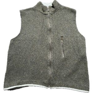 EUC Vintage Lands End Wool Vest Men's Large Like New Condition